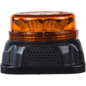 Maják LED maják, 12-24V, 12x3W se zvukovou signalizací, oranžový, fix