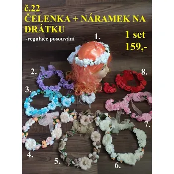 Ozdoba do vlasů VĚNEČEK DO VLASŮ S NÁRAMKEM č.22 - 5