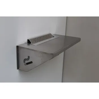 Venkovní odpadkový koš Nástěnný nerezový popelník + doprava zdarma