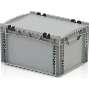Autokosmetika Plastová Euro přepravka 400x300x220 mm s víkem, plný úchyt + doprava zdarma
