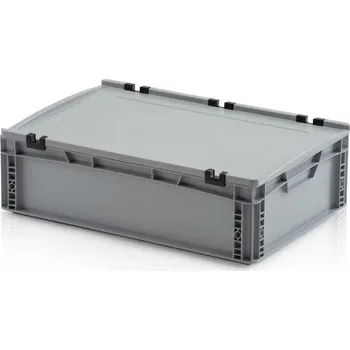 Autokosmetika Plastová Euro přepravka 600x400x170 mm s víkem, plný úchyt + doprava zdarma