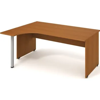 Kancelářský vozík HOBIS kancelářský stůl pracovní tvarový, ergo pravý - GE 1800 P, třešeň + doprava zdarma