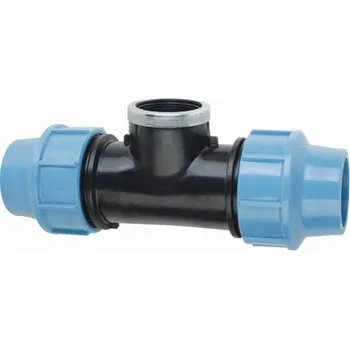 Vodovodní potrubí PE T-kus s vnitřním závitem 16 mm x 1/2" x 16 mm UNI1007016002