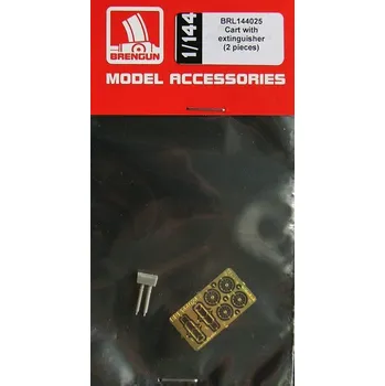 Plastikový model Brengun 1/144 Cart with extinguisher - 2pcs.(resin kit,PE)