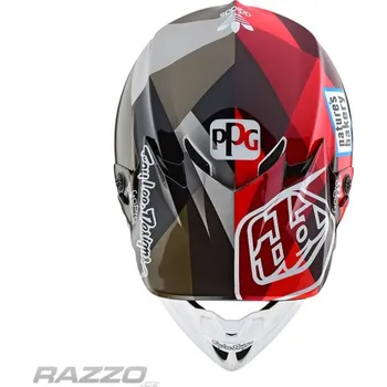 Helma na motorku Náhradní kšilt helmy TroyLeeDesigns SE4 Polyacrylate JET Orange Grey Visor