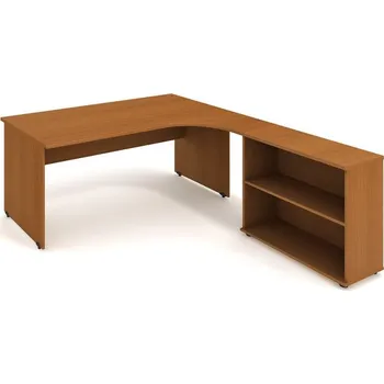 Kancelářský vozík HOBIS kancelářský stůl pracovní, sestava levá - GE 1800 H L, třešeň + doprava zdarma