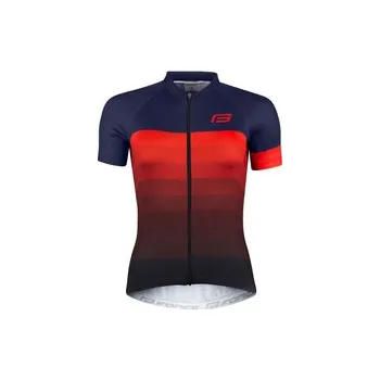 Cyklistické oblečení Force dres krátký rukáv Ascent dámský modro-červená, vel. XL
