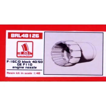 Plastikový model Brengun 1/48 F-16C-D block 40/50 GE F110 eng.nozzle (TAM)