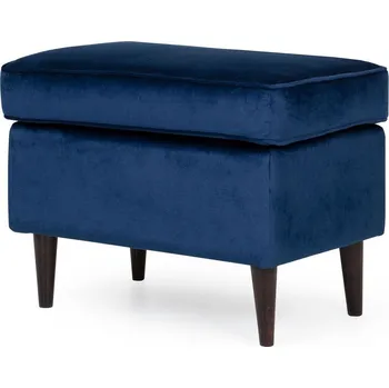 Taburet MAMBA taburet Prince, sametová modrá/buk