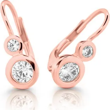 Náušnice Leru Zlaté náušnice rosegold Lucky