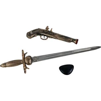 Karnevalový doplněk Rappa Pirátská sada pistol s mečem a klapkou na oko