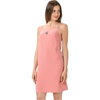 Dámské šaty Calvin Klein Jeans W Monogram Slip Dress růžové
