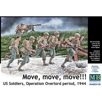Plastikový model Master Box 1/35 US Soldiers, Operation Overlord 1944 (7 fig.)