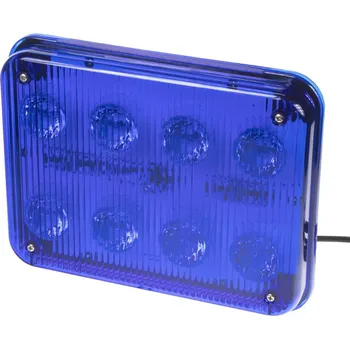 Maják PREDATOR LED vnitřní, 12V, 8x 3W modrý (kf024blu)