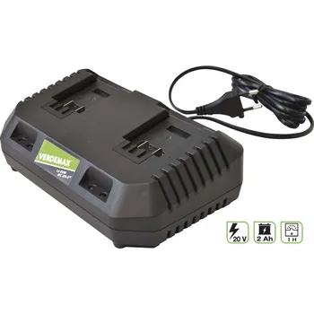 VeGA Nabíječka na 2x Li-ion baterii 20 V, Verdemax