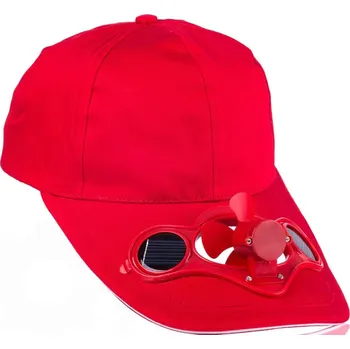 Kšiltovka Froster Solární čepice s větráčkem červená uni