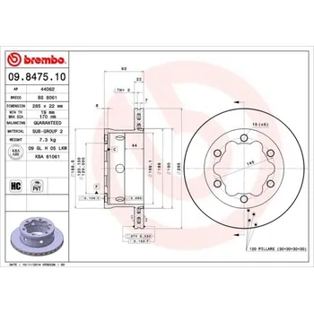 Brzdový kotouč Brembo 09.8475.10