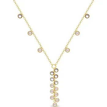 Náhrdelník Náhrdelník béžový se Swarovski Elements Milipedo NKGROLO2038CSL Silk