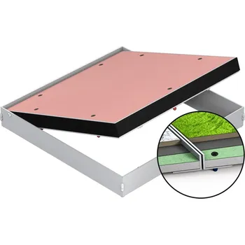 Revizní dvířka Tamadex Protipožární revizní dvířka pod obklad RFS 200x200x25 EI45 GKF US do zdiva