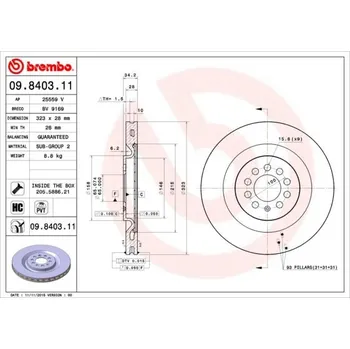 Brzdový kotouč Brembo 09.8403.11
