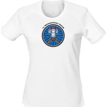 Dámské tričko Dámské funkční tričko 74. mechanizovaný prapor - bílá