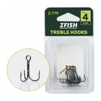 Rybářský háček Zfish Trojháčky Treble Hooks Z-779 Velikost háčků: 4