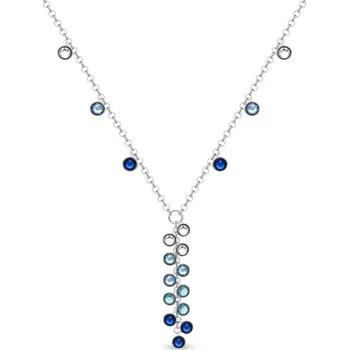 Náhrdelník Náhrdelník modrý se Swarovski Elements Milipedo NKROLO2038CB Capri Blue