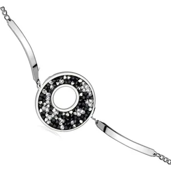 Prsten NUBIS® Ocelový náramek s krystaly Crystals from Swarovski® CAL PEPPER - LV7002-PEP