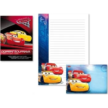 Dopisní papír barevný LUX 5+10 Disney (Cars)
