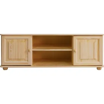 Televizní stolek Max-i TV stolek ze dřeva WOLD NORE Zvolte barvu:: moření dub, Šířka: 118 cm