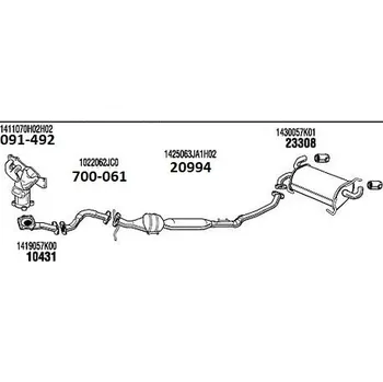 Výfuková trubka výfuková trubka přední Bosal 010-431