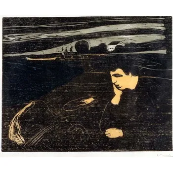 Plakát Plakát, Obraz - Evening, Melancholy: On the Beach, Munch, Edvard