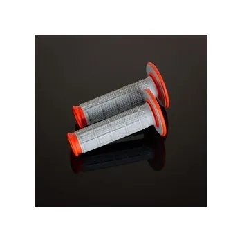 grip Mx Gripy RENTHAL Dual Tapered Diamond Waffle Grey Orange