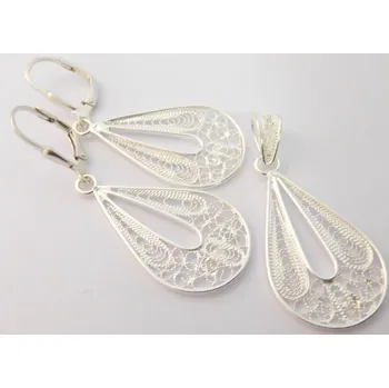 Souprava šperků Klenoty Budín Stříbrná visací souprava s gravírováním 925/1000 030442000001 (Klenoty Budín Stříbrná visací souprava s gravírováním 925/1000 030442000001)