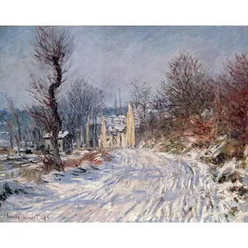 Plakát Plakát, Obraz - The Road to Giverny, Winter, 1885, Claude Monet
