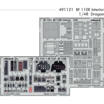 Plastikový model Eduard 1/48 Bf 110E interior (DRAGON)