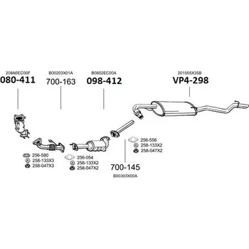 Výfuková trubka výfuková trubka střední Bosal 700-145