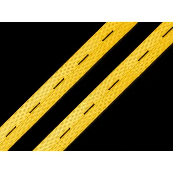 Textilie Pruženka dírkovaná šíře 15mm délka 5m žlutá