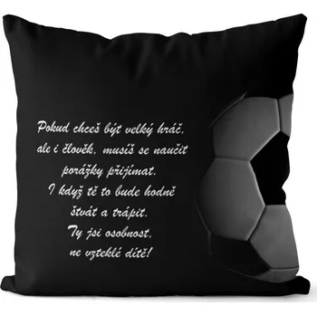Dekorativní polštářek Polštář Velký hráč (Velikost: 40 x 40 cm)
