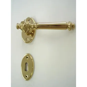 Dveřní kování Rozetové kování Antique leštěná mosaz Vložka FAB