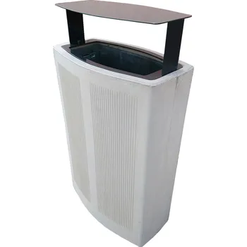 Venkovní odpadkový koš ADVAS Betonový odpadkový koš City Bez pozinkované vložky Bez stříšky