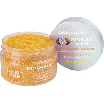 Tělový peeling Dermacol Sun cukrový tělový peeling s vůní broskve 200 g