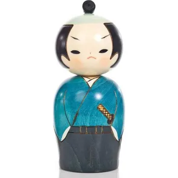 Japonská panenka Kokeshi Samuraj 13,5 cm
