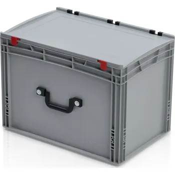 Přepravka na jídlo Přepravka EURO s víkem 60x40x43,5 - 2 madla na dlouhé straně