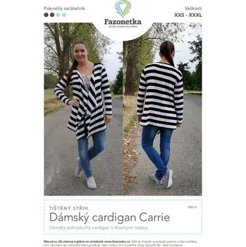 Nit Tištěný střih Dámský cardigan Carrie vel. XXS-XXXL