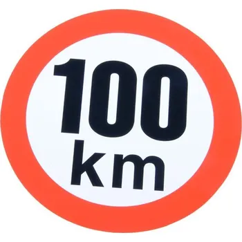 Samolepicí dekorace na vozidlo Samolepka rychlost 100 km, průměr 150 mm