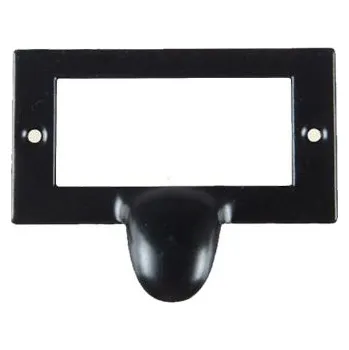 Nábytkové kování Úchytka na šuplík se jmenovkou - Černá 58 x 44 mm