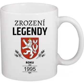 Hrnek malý bílý s potiskem Hrnek ZROZENÍ LEGENDY