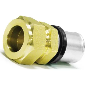 Vodovodní potrubí PipeTec Deutschland Lisovací přechodka ze spojovací trubky 20x2 na měděnou trubku 22 mm TH