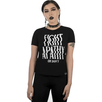Dámské tričko tričko dámské - Fight Apathy Ringer Top - KILLSTAR - KSRA002259 - XS